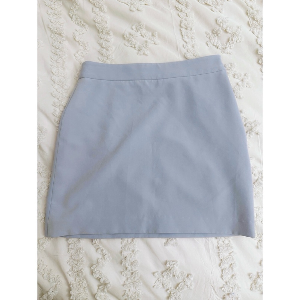 Milly High Waisted Mini Skirt In Cool Gray - Picture 2 of 7